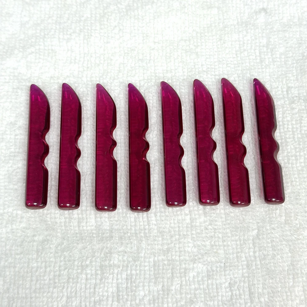 Groove Shaped Synthetic Red Corundum Polishing Tool 5x50mm for Gold Silver Bracelet Ring Mirror Surface Polishing