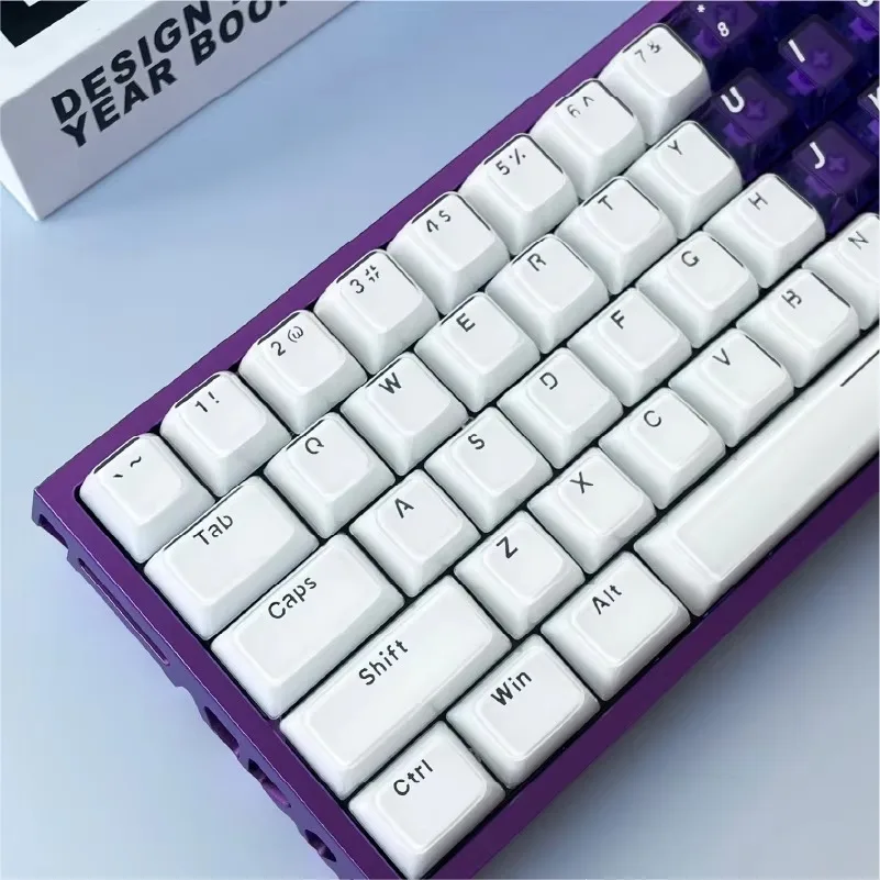 Crystal jelly keycap PC high transparent 136 key full set of personalized customized magnetic axis mechanical keyboard
