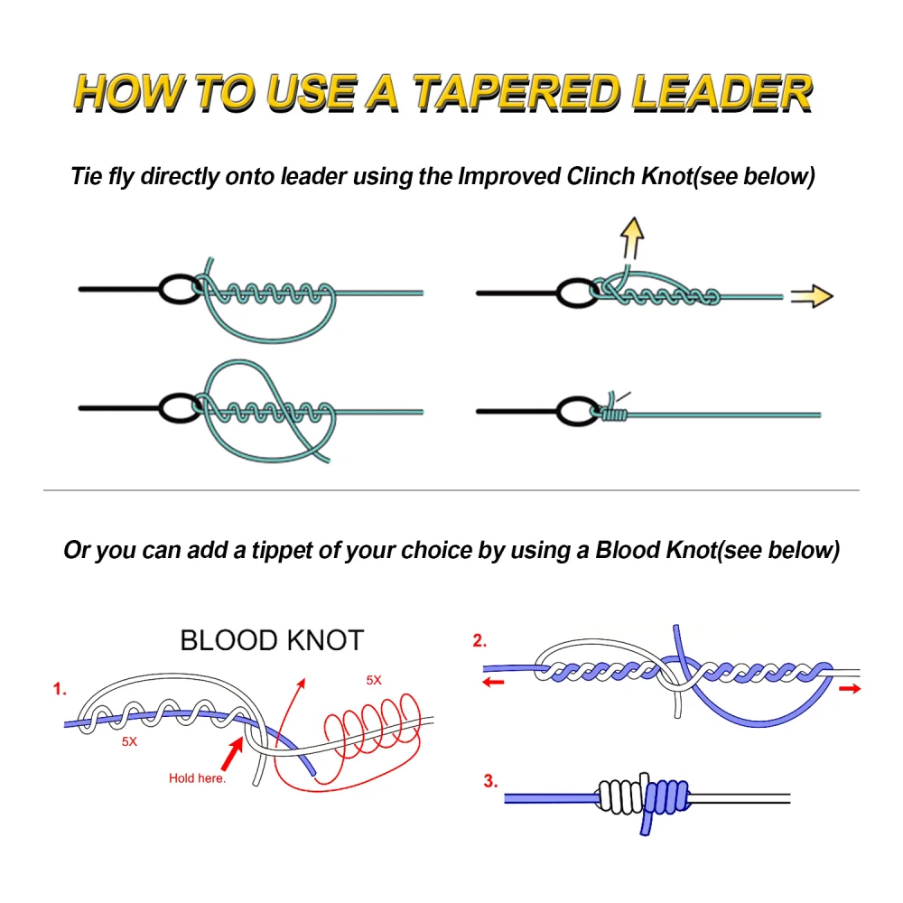 Goture 5pcs Tapered Leader Vliegvislijn 9FT/2.74M 0X/1X/2X/3X/4X/5X/6X/7X Fly Lijn Leider Met Lus Clear Nylon Lijn