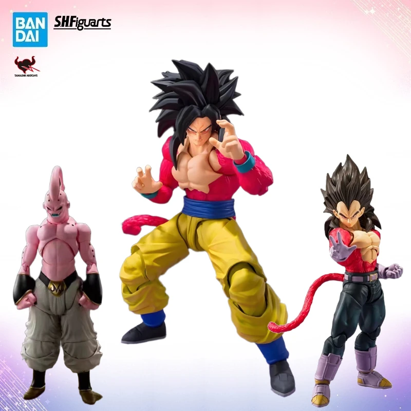 

В наличии Bandai SHF S.H.Figuarts Dragon Ball GT Super Saiyan 4, фигурка Vegeta Goku SS4, экшн-коллекционные игрушки, подарки WB