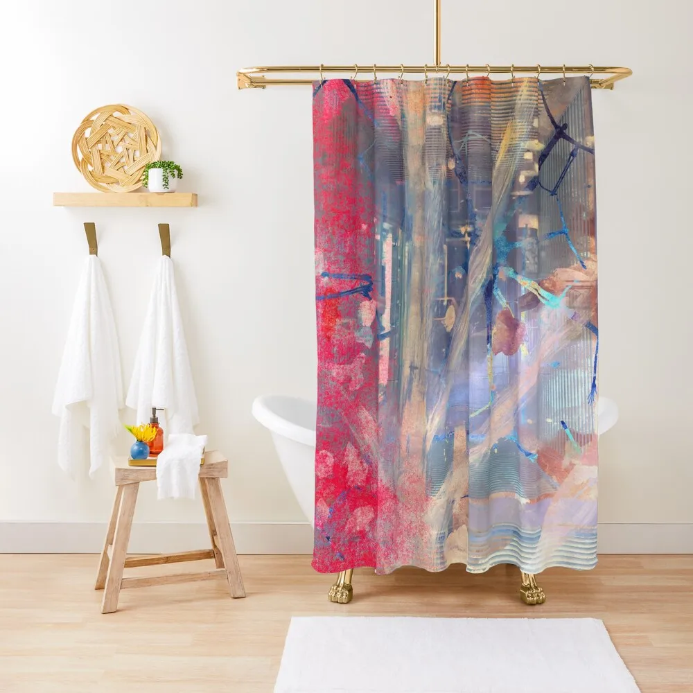 

Занавеска для душа в стиле аниме, современный аксессуар для ванной комнаты, водонепроницаемая тканевая занавеска для душа, занавеска для ванной комнаты