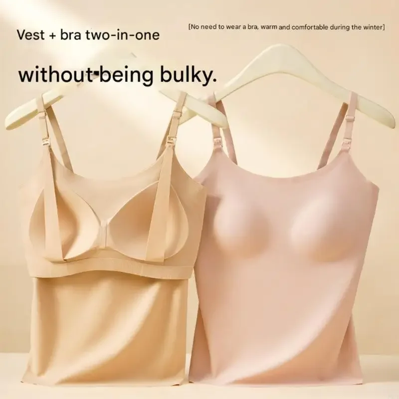 قميص داخلي ناعم للرضاعة من نسيج النايلون الحراري، مريح ومشبك للأسفل، مريح للحمل وبعد الولادة 15UB #5