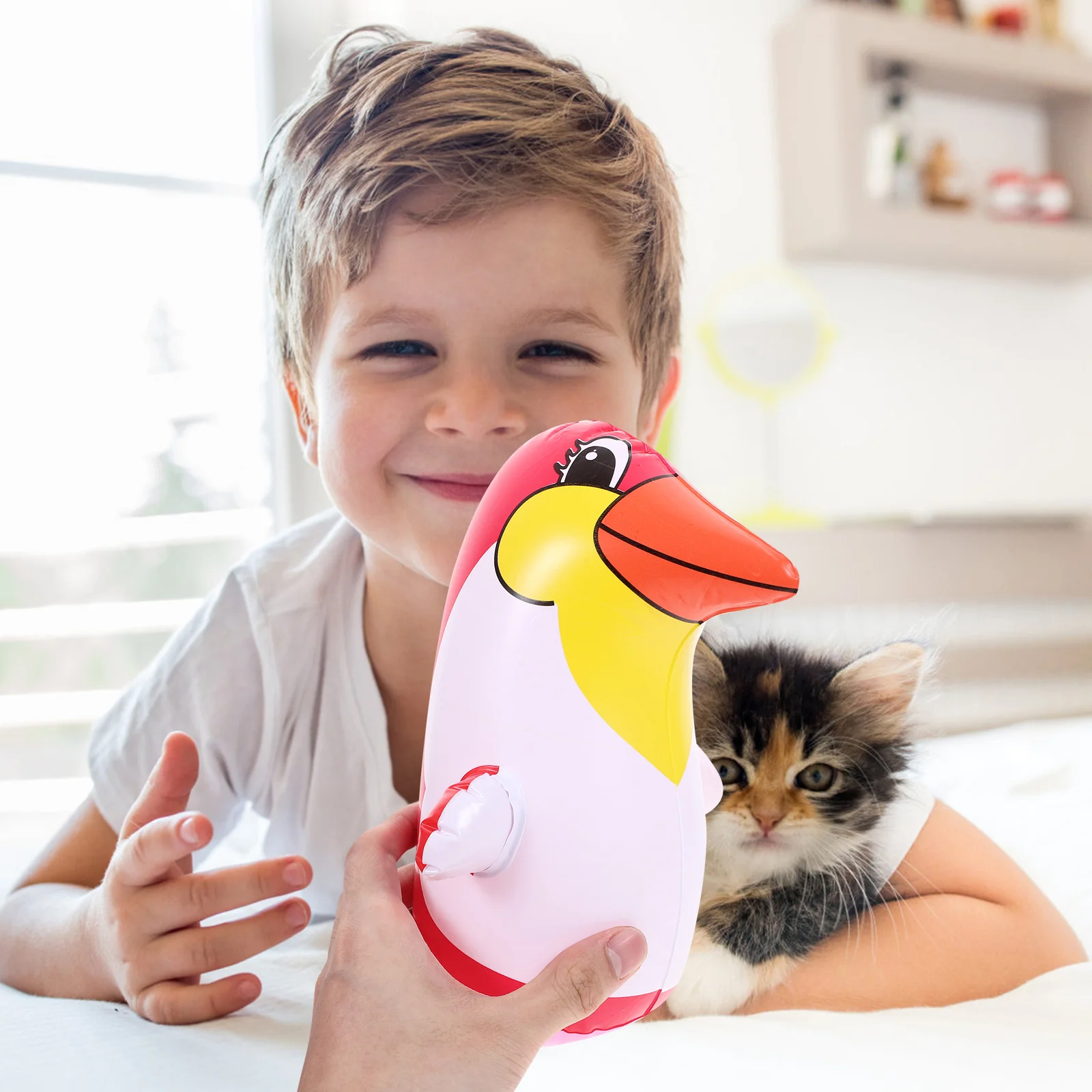 

3pcs Inflatable Punching Penguin Toy Tumbler Toy Party Accessory for Kids - 22cm (Random Color) kids punching toy