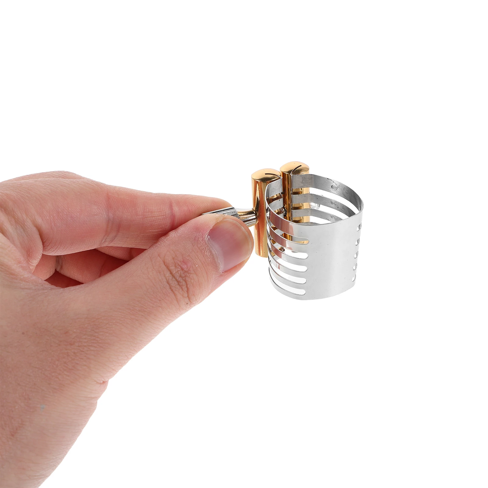 

Metal Saxophone Ligature Clip Stainless Steel for Alto Saxophone Mouthpiece Accessories School Band Practice Performance