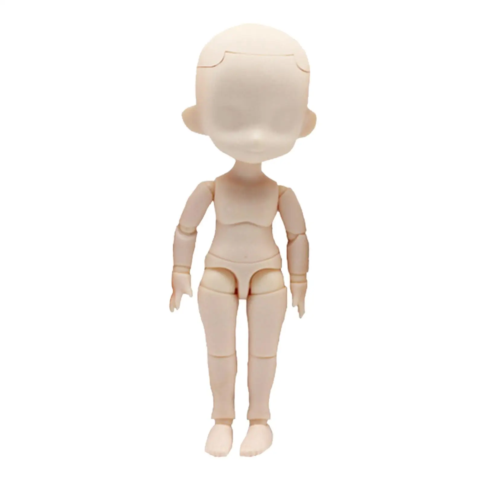 1:12 Movable Flexible Joints Doll with Head Rotatable Nude Doll 14cm DIY
