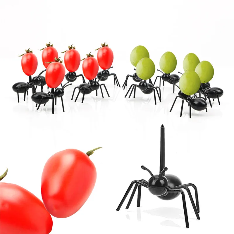 

Bento Accessories Mini Ant Fruit Fork Watermelon Plastic Fruit Pick Kids Snack Cake Dessert Food Kitchen Tableware Party Decor