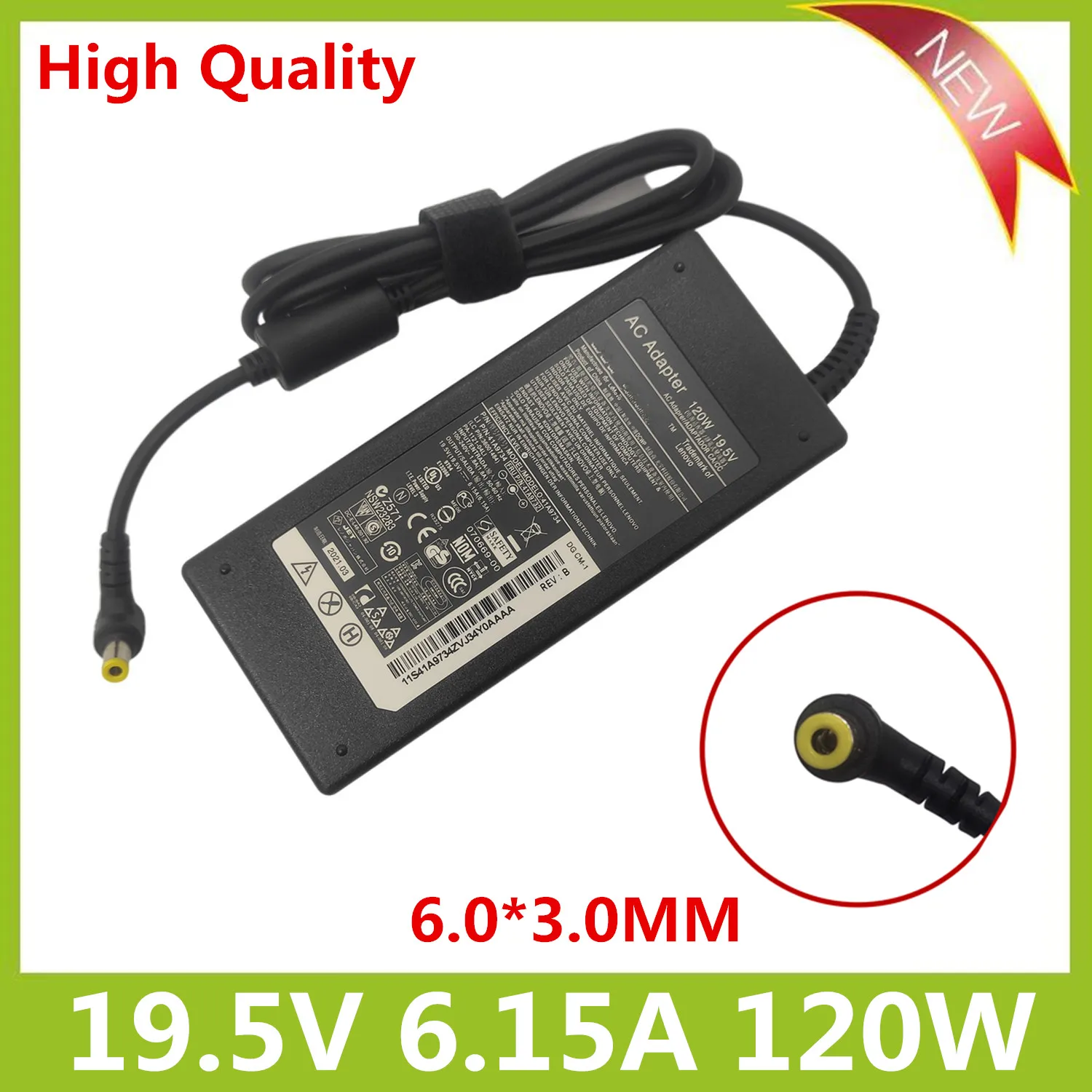 

Original 19.5V 6.15A 120W 6.3*3.0mm AC Adapter For Lenovo All-in-one machine B305 C305 B31R2 E4000 C320 C340 41A9734 41A9732