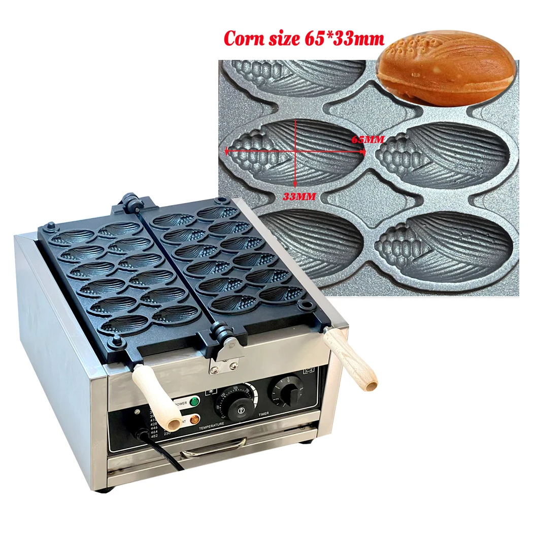 Electric Mini 12Pcs Corn Shape Waffle Making Machine Commercial Waffle Maker 1800W