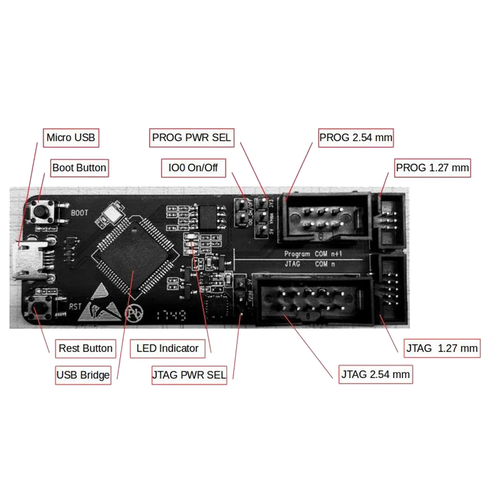 AU32-ESP Prog JTAG Debugger JTAG Debug Program Downloader kompatibel für ESP32 Supporting Cable