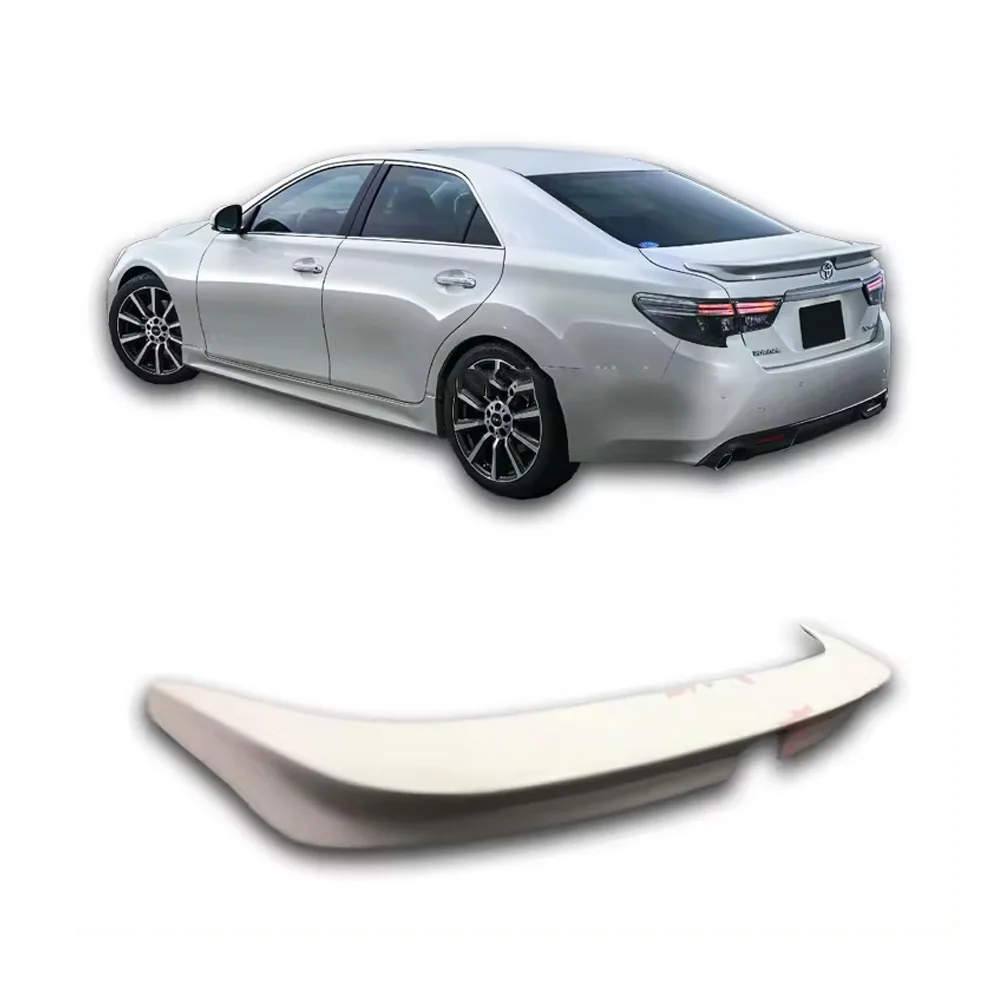 Black Spoiler Wing For TOYOTA Mark X Spoiler 2010-2018 REIZ Spoiler High Quality Carbon Fiber Rear Trunk Spoiler Affix Stick