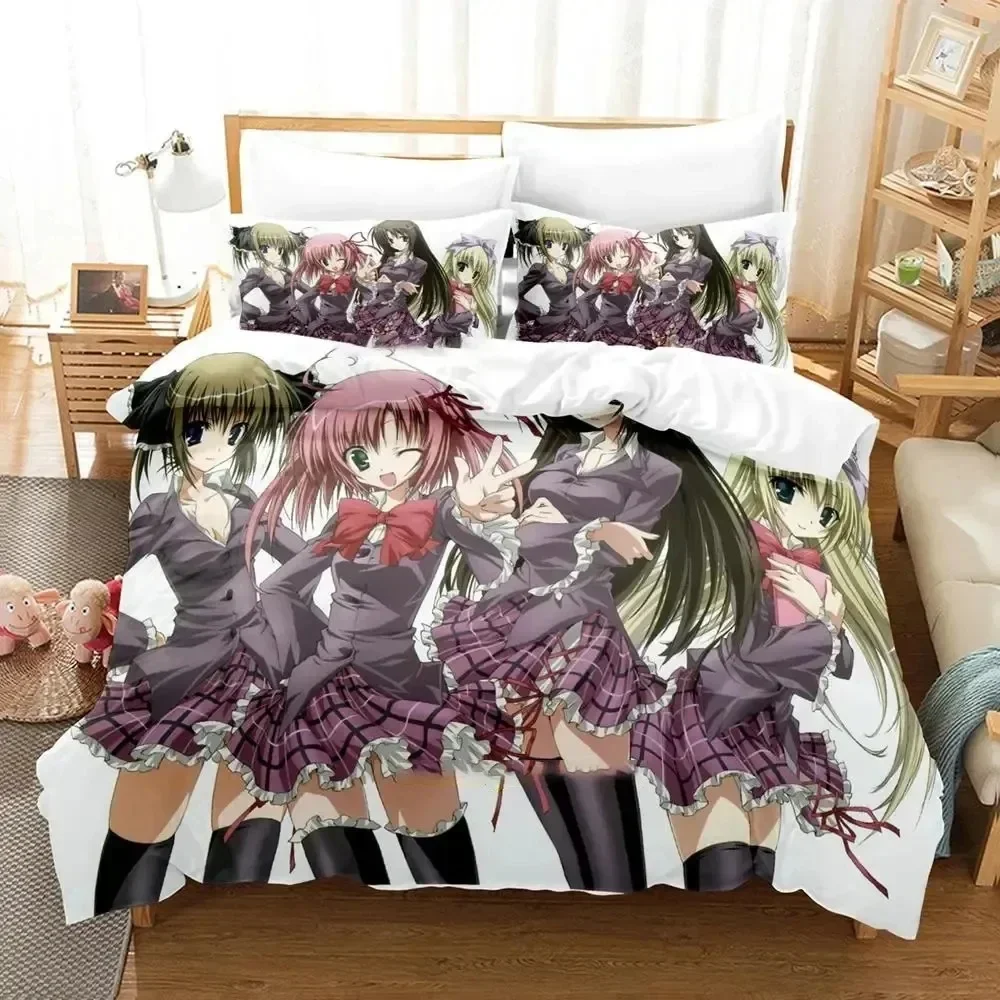 

Anime Student Councils Discretion Printed Bed Set Duvet Cover Pillowcase Bedding Set Bed Linen Sheet Quilt Cover Queen King Size