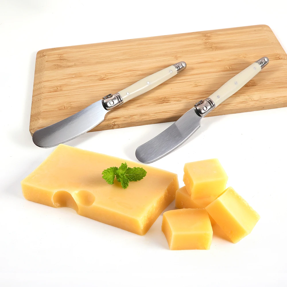 Jaswehome الفولاذ المقاوم للصدأ زبدة السكاكين مجموعة كريم سكين الجبن مكشطة الجبن القطاعة نخب الجبن المربى انتشار سكين أداة الخبز #5
