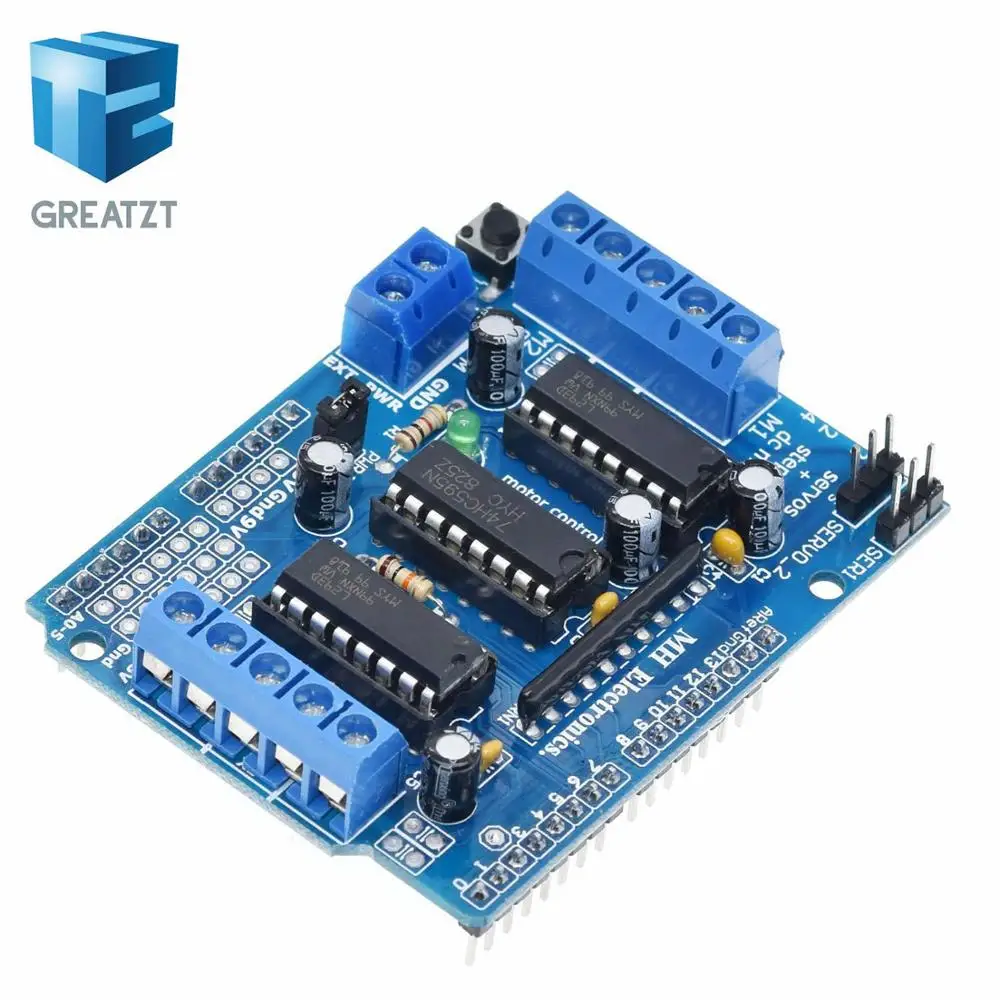 GREATZT L293D Motor Drive Shield dual for arduino Duemilanove, Motor drive expansion board motor control shield
