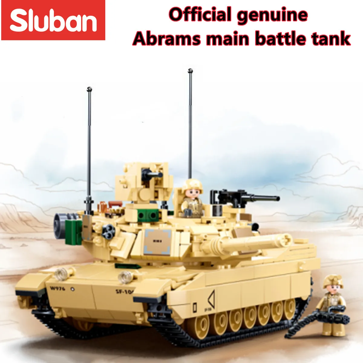 Sluban Building Block Toys Army Model M1A2 Sep V2 Abrams 781PCS Bricks B0892 Compatbile With Leading Brands Construction Kits