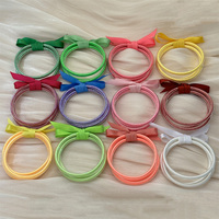 CARTER LISA 3PCS/Set Buddhist Temple Rush Bracelet Glitter Filled Jelly Bowknot Cute Silicone Bracelets Bangles Women Jewelry