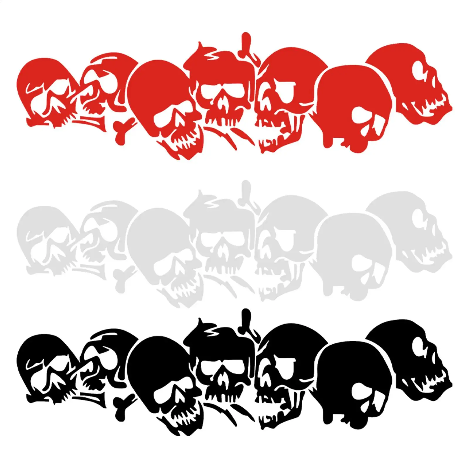 Halloween Skull Car Decal Cool Horror Auto Exterior Decoration Anti-Scratch Stickers For Car Motorcycle Scooter Horror Skull