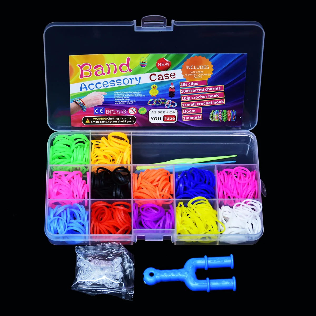 Colorful Rubber Loom Bands Weaving Braided Bracelet Gum Tool DIY Kit Box Kids Plaiting Toys for Children Girls Hair Accessories