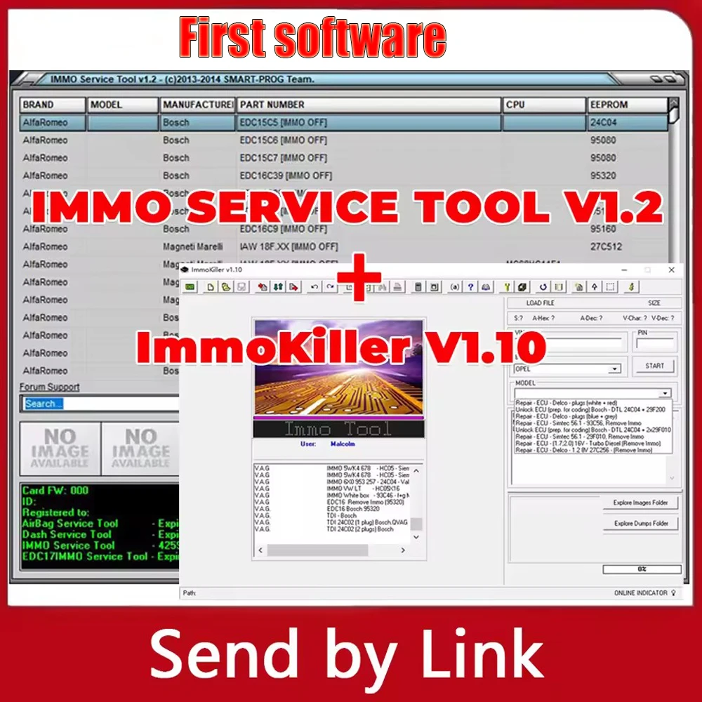 

2025 Hot sell softwar ImmoKiller V1.10 New IMMO Off Software v1.1 ECU Programmer IMMO SERVICE TOOL V1.2 Immo Off Software 2 in 1