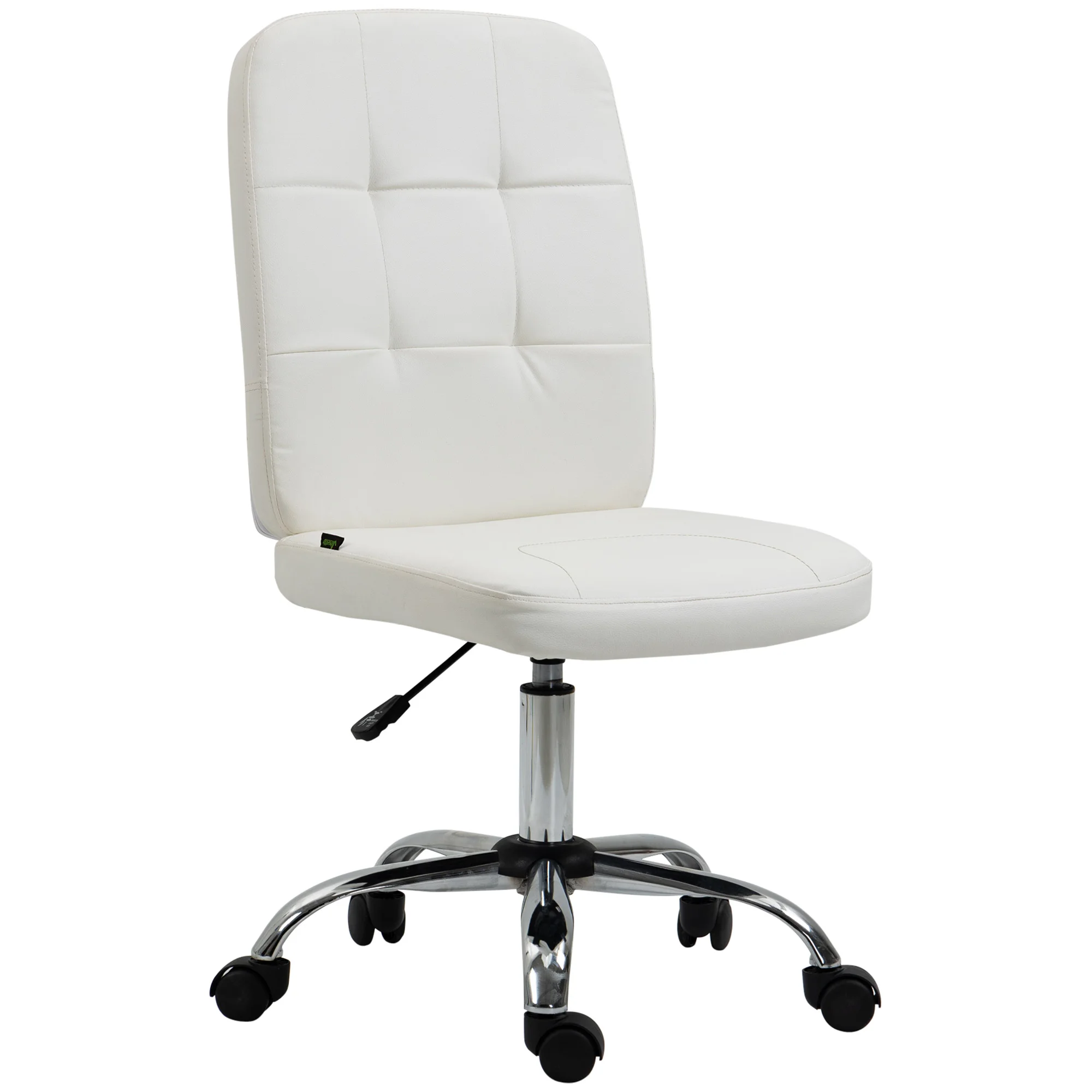 Vinsetto Armless Office Chair Faux Leather Rotating Desk Chair with Height Adjustable Modern Style Loading 120 kg 45x59x90-100 cm