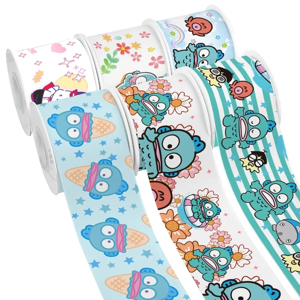 

Sanrio Cartoon Pochacco Pattern Printed Grosgrain Satin Ribbon for Gift Wrapping Hair Bow Craft Accessory 50 Yards