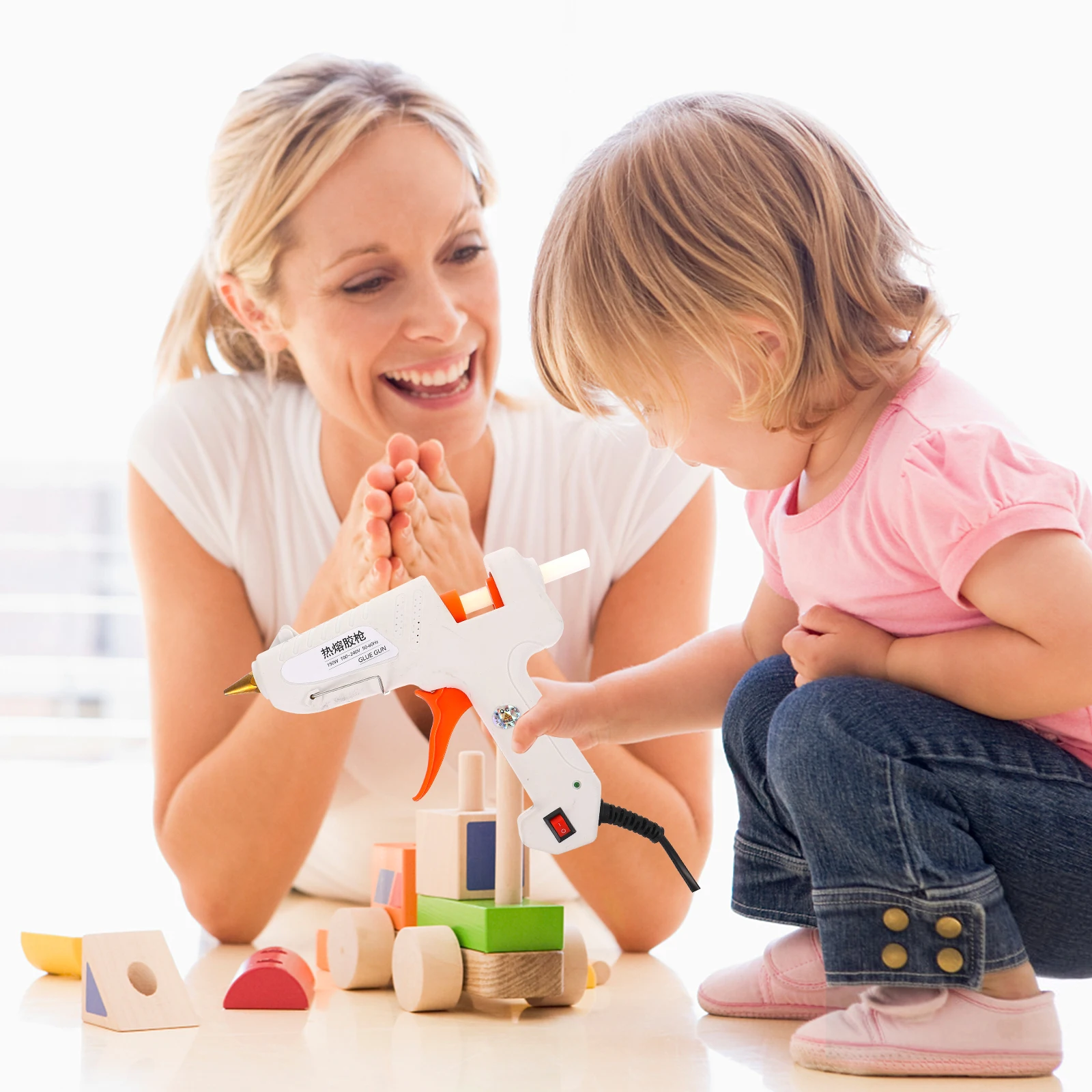 

1 set Hot Melt Gun Kit High Temp Heater Repair Tool For Glass Metal Fast Heating Mini Glue With 10 Glue Sticks Us Plug