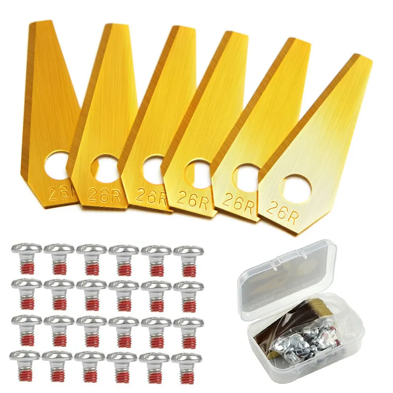 

Lawnmower Replacement Blade Stainless Steel Automatic Moving Machine Blade Titanium Plating for Bosch Indego 800 1000 1200