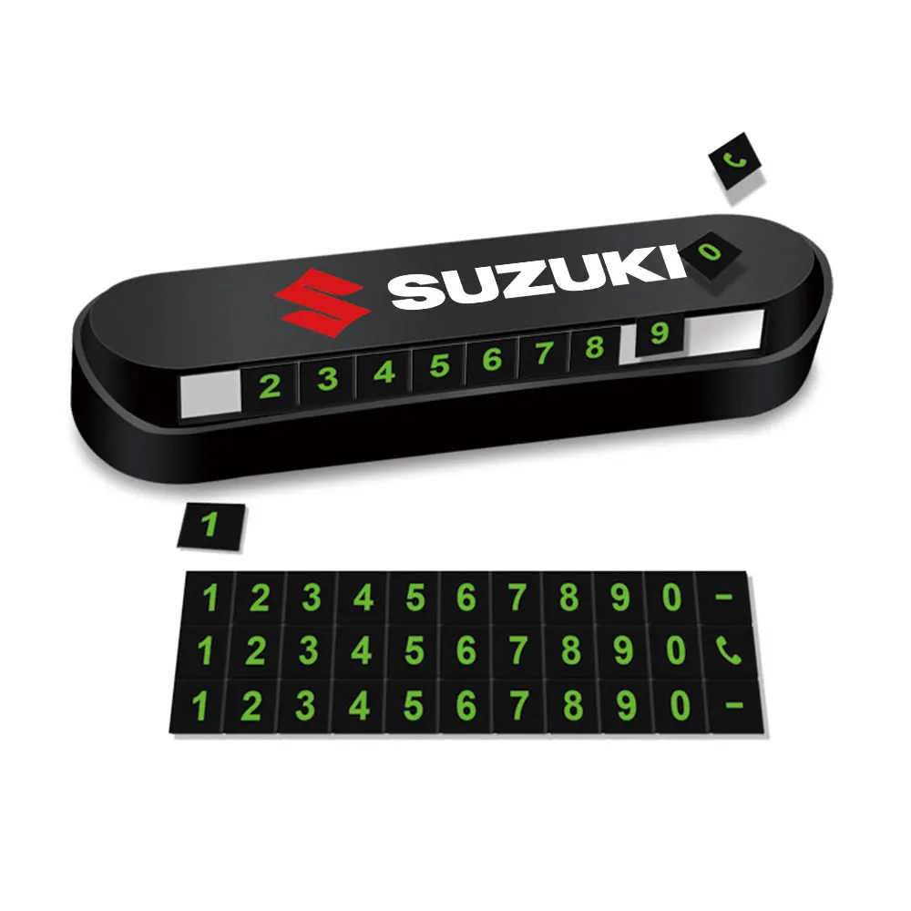 

Car Temporary Parking Card Phone Number Card Accessories Center Cover For Suzuki SX4 Swift Jimny ALTO IGNIS Vitara Samurai Grand