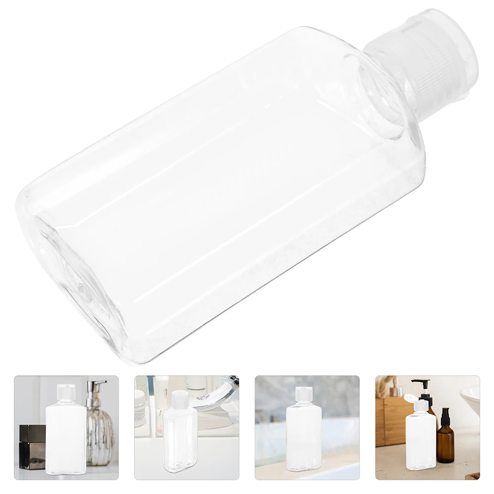 

10pcs Flip Cap Clear Plastic Empty Refillable Dispensing Bottles 30Ml Leakproof Toiletry Containers Shampoo Dispenser
