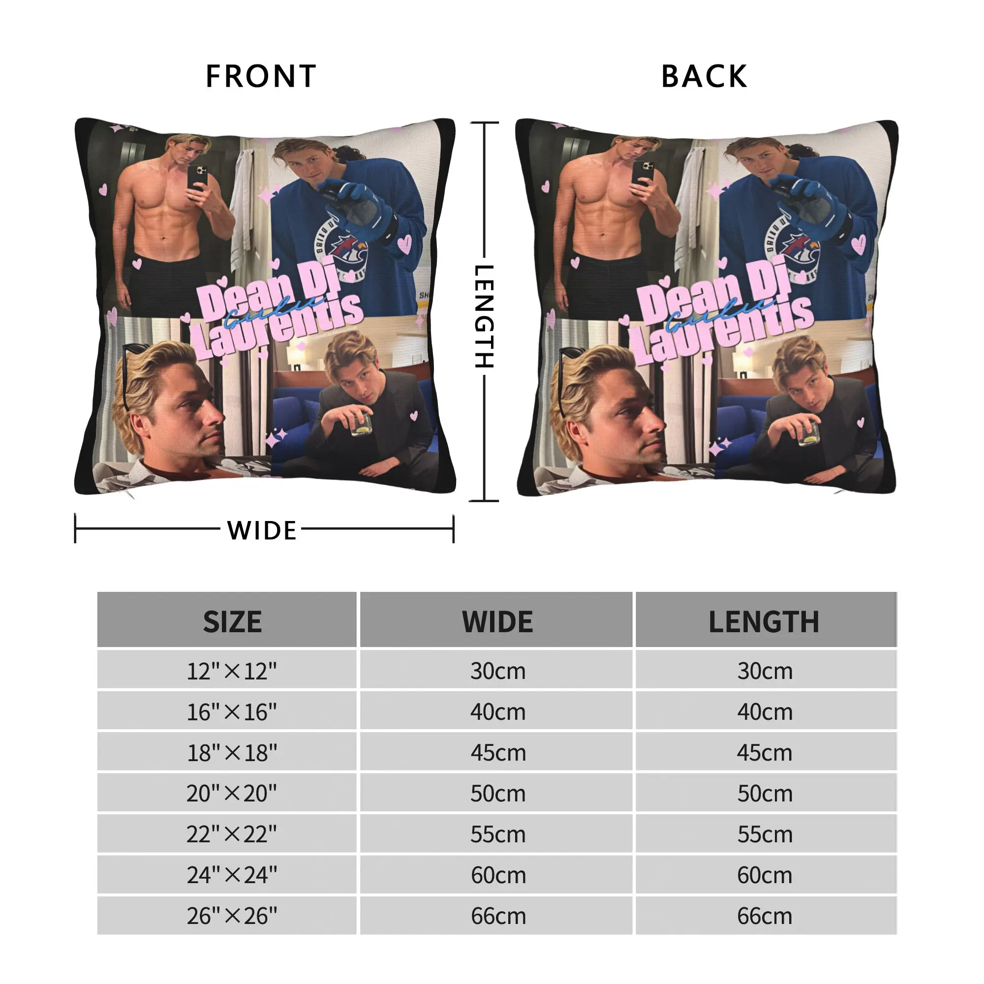 Off Campus I love Dean Di Laurentis Hockey PosterPillow Cover  Comfy Cushion Cover Novelty Pillow Case For Sofa Home Decoration
