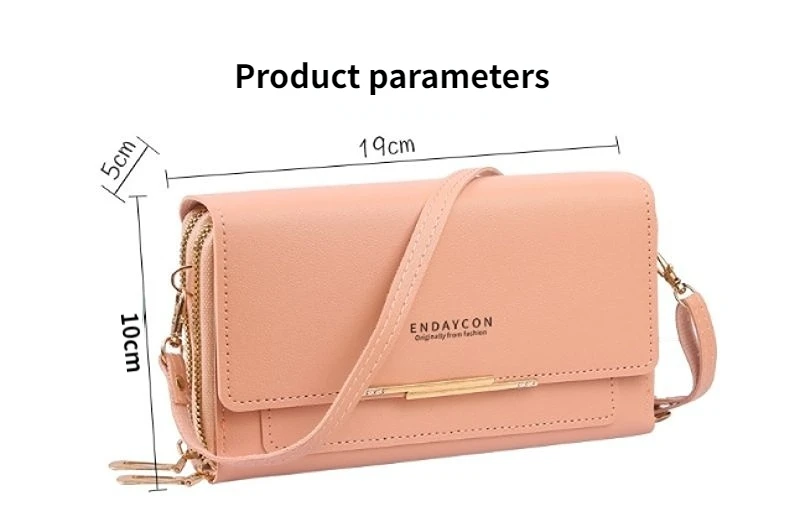 Mittelgroße Damen-Geldbörse – wandelbare Schultertasche mit Münzfach, multifunktionales Design – Detail 4