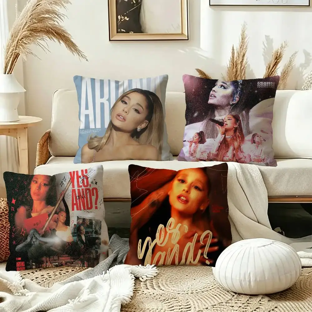 Music A-Ariana G-Grande Singer Pillow Gift Home Office Decoration Bedroom Sofa Car Cushion Cover case 45x45
