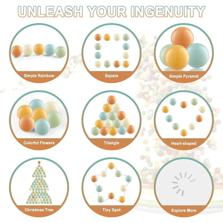 170Pcs Clear Ball Pit Balls Crush Proof Plastic Toy Balls for Boys and Girls