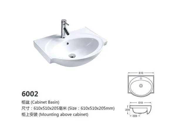 

Big Belly Basin Oval Basin Liner Ceramic Cabinet Basin Wash Basin Washbasin Bathroom Cabinet Middle Side Basin