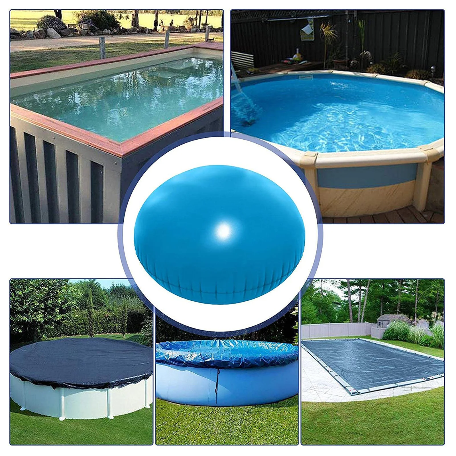 Air Pool Pillow PVC Pool Cover Air Pillow Durable Winterizing Pool Covers Winter Cold Resistant Swimming Pool Inflatable Cushion
