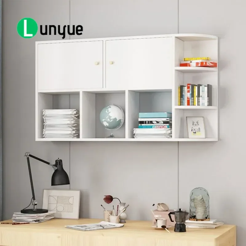 Wall Mounted Bookshelf Floating Wall Shelf Storage Cabinet Decorative Display Rack for Living Room Bedroom Home Organization