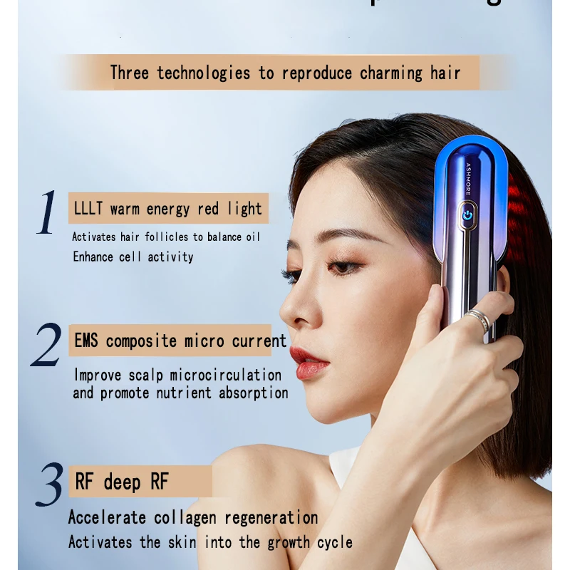 Red light stimulation anti scaling scalp care, massage and maintenance, electric breeding generator