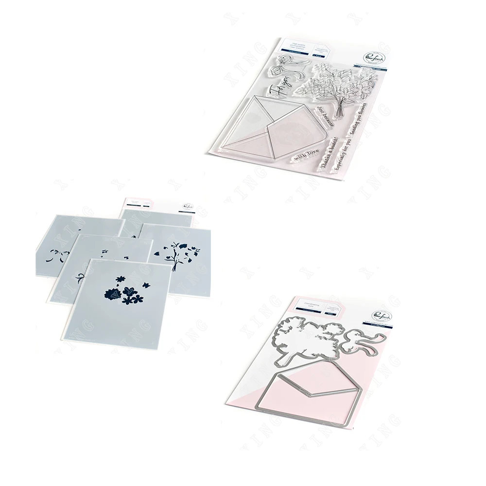 

Floral Envelope 2022 Arrival Metal Cutting Dies Stamps Stencil for 2022 Scrapbook Diary Decoration Embossing Diy Card Template