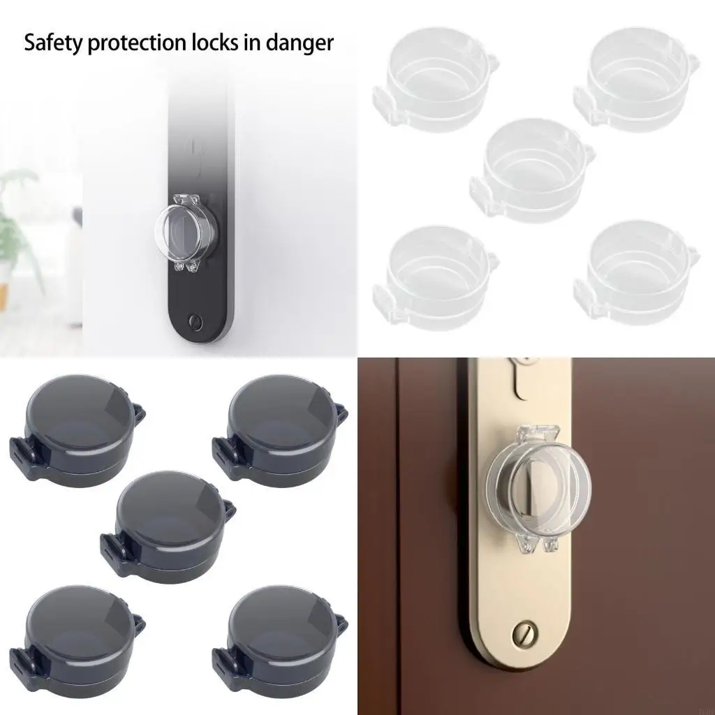 

76HF 5Pcs Door Lock Protectors Secure Keyless Entry Systems From Toddler Tampering