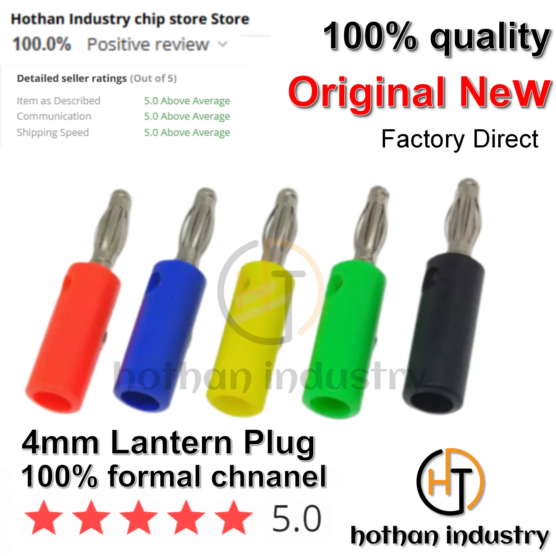 

【500pcs】100% NEW 4MM Banana Plug Lantern Type Nickel Plated