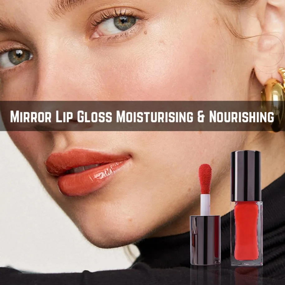 Marque privée maquillage végétalien vente en gros Tube carré brillant miroir brillant à lèvres laque teinte hydratant brillant à lèvres Logo personnalisé