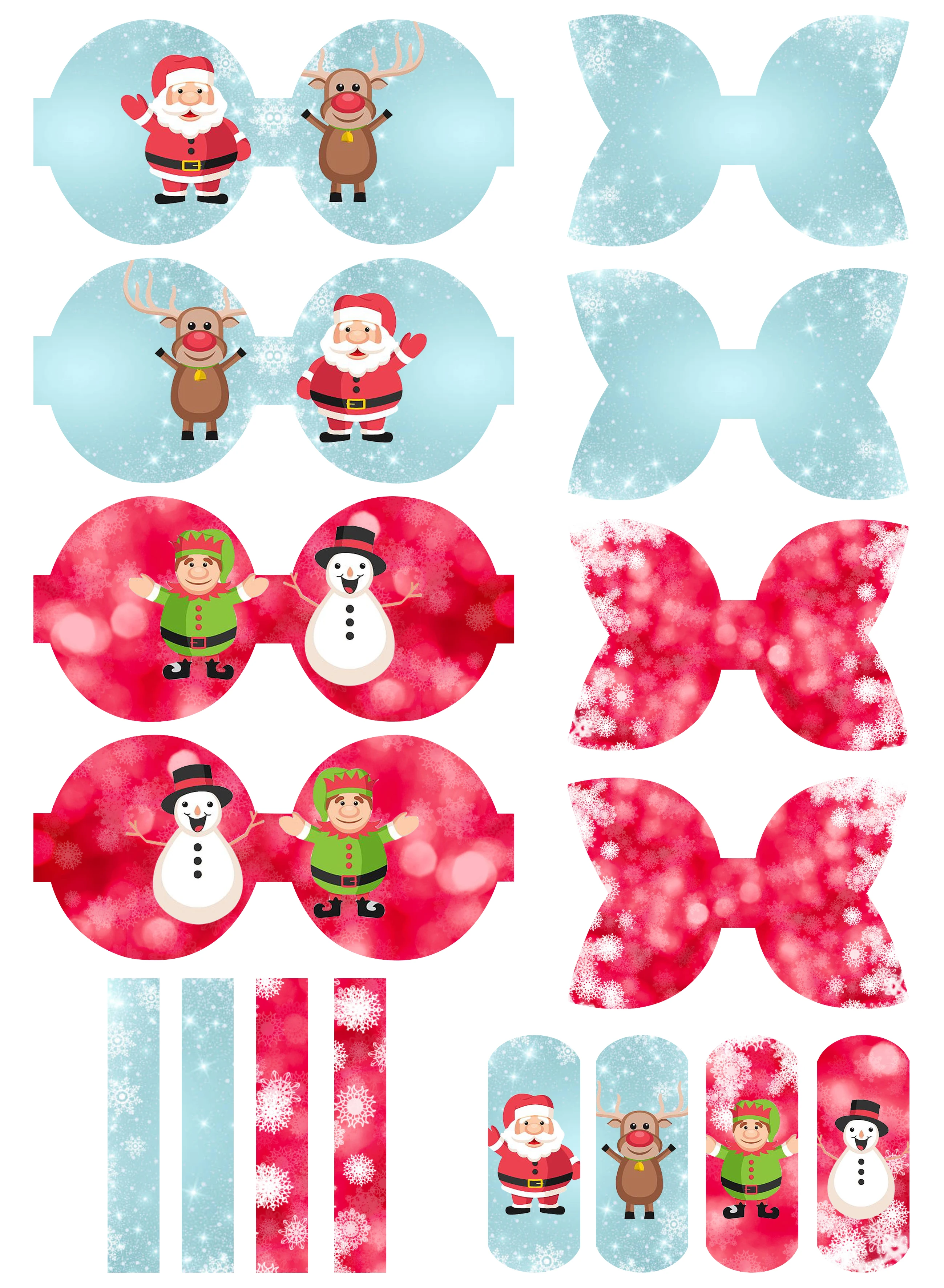 

New Arrival Christmas Theme Bowknot Shape Faux Leather Sheet 30x22cm Crafts DIY Handmade Kids Hair Bow Materials Decoration