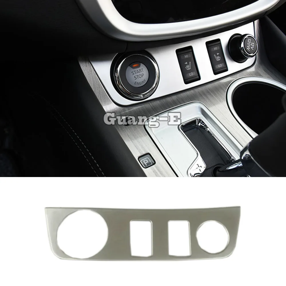 For Nissan Murano 2015 2016 2017 2018 ABS Silver Control Socket Charge Cigarette Smoke Lighter Switch Frame Lamp Stick Trim 1pcs