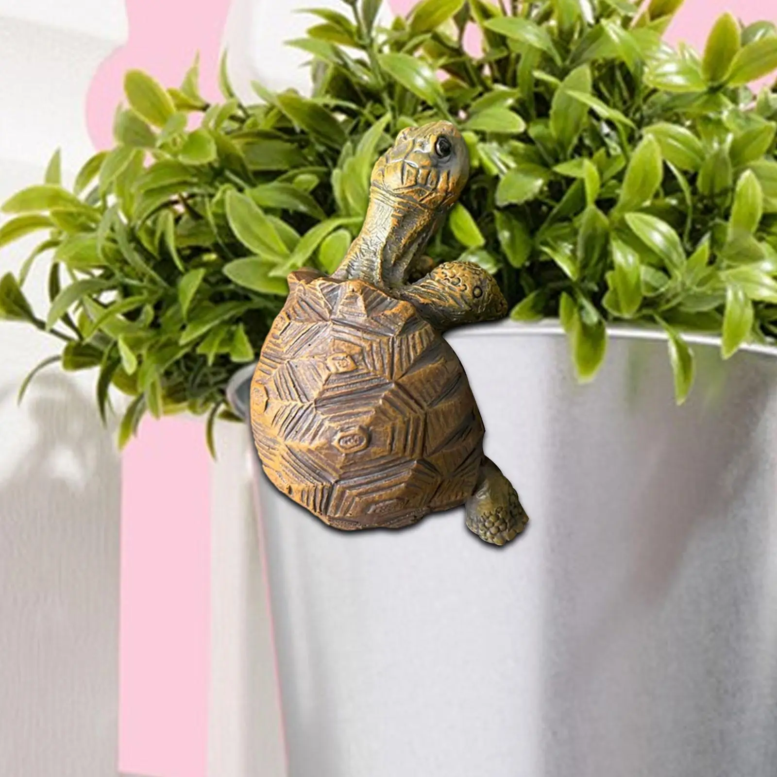 Tortoise Plant Pot Hanger Hanging Turtle Statue Decorative, Flower Pot Hugger, Ornament for Garden Yard Outdoor Fish Tank