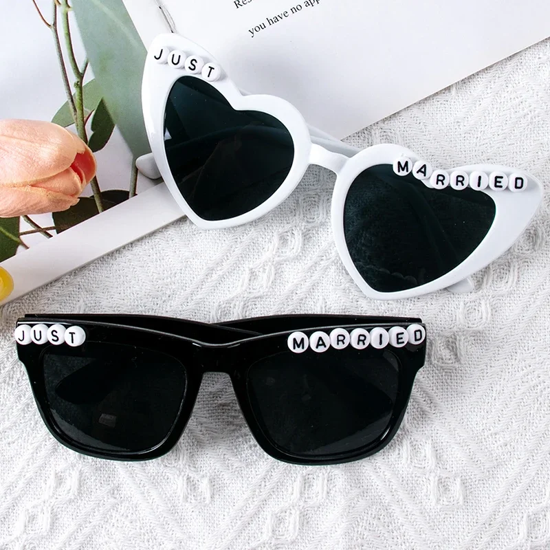 Alphabet Peach Heart Sunglasses UV Protection Wedding Occasion Unisex Sunglasses Heart Outdoor Plastic Frame Sunglasses очки