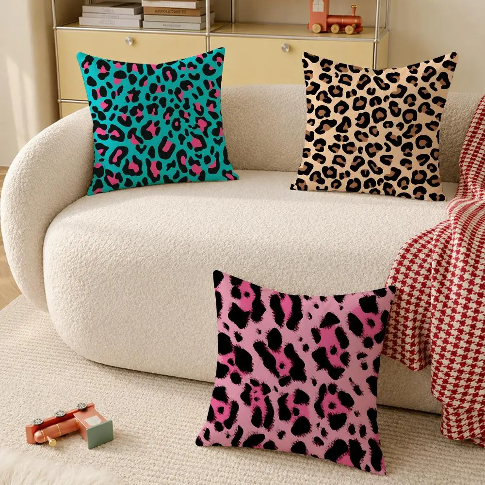 Classic leopard Print Cushion Cover Pillow Cover Decorative Throw Couch Home Decor for Living Room Sofa