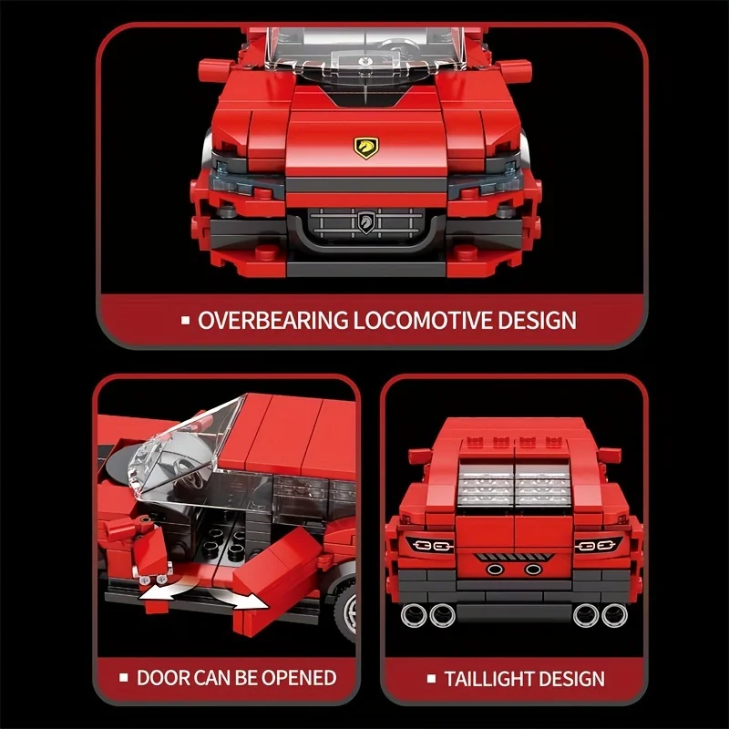 ตัวต่อรถ SUV สุดหรู 689 PUR-OSANGUE จำนวน 388 ชิ้น อัตราส่วน 1:24 ชุดโมเดลระดับไฮเอนด์สำหรับเด็กผู้ชาย ของสะสม