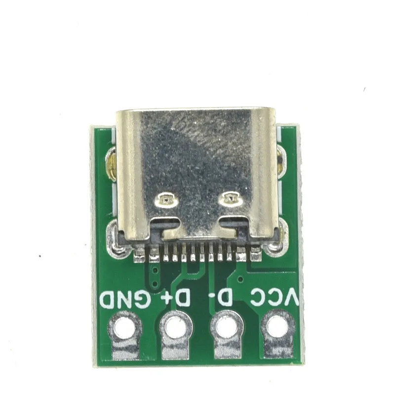 10 Stück USB 3.1 Typ C Stecker 16-Pin Test-Leiterplattenadapter, 2,54 mm Rastermaß 16P Buchse für Datenkabelübertragung – Detail 2