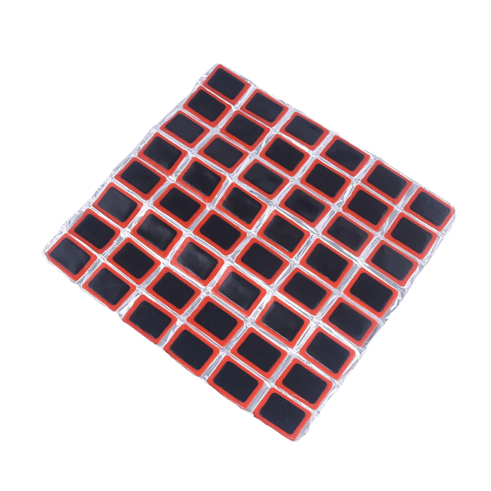 

48pcs Tire Patch Bicycle Bike Tube Repair Kit Rectangle Inner Tubes Motorcycle Patch Durable Rubber Emergency