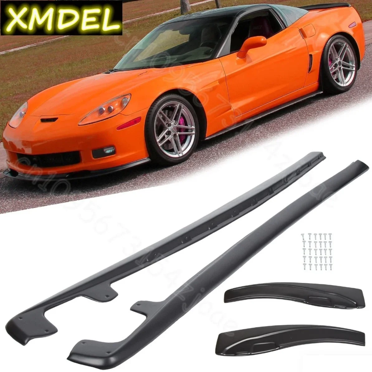 Faldones laterales estilo Z06 ZR1 para Chevrolet Corvette C6 2005-2013, modelo de carrocería ancha/modelo base, paneles de balancín, aletas guardabarros, kit de carrocería
