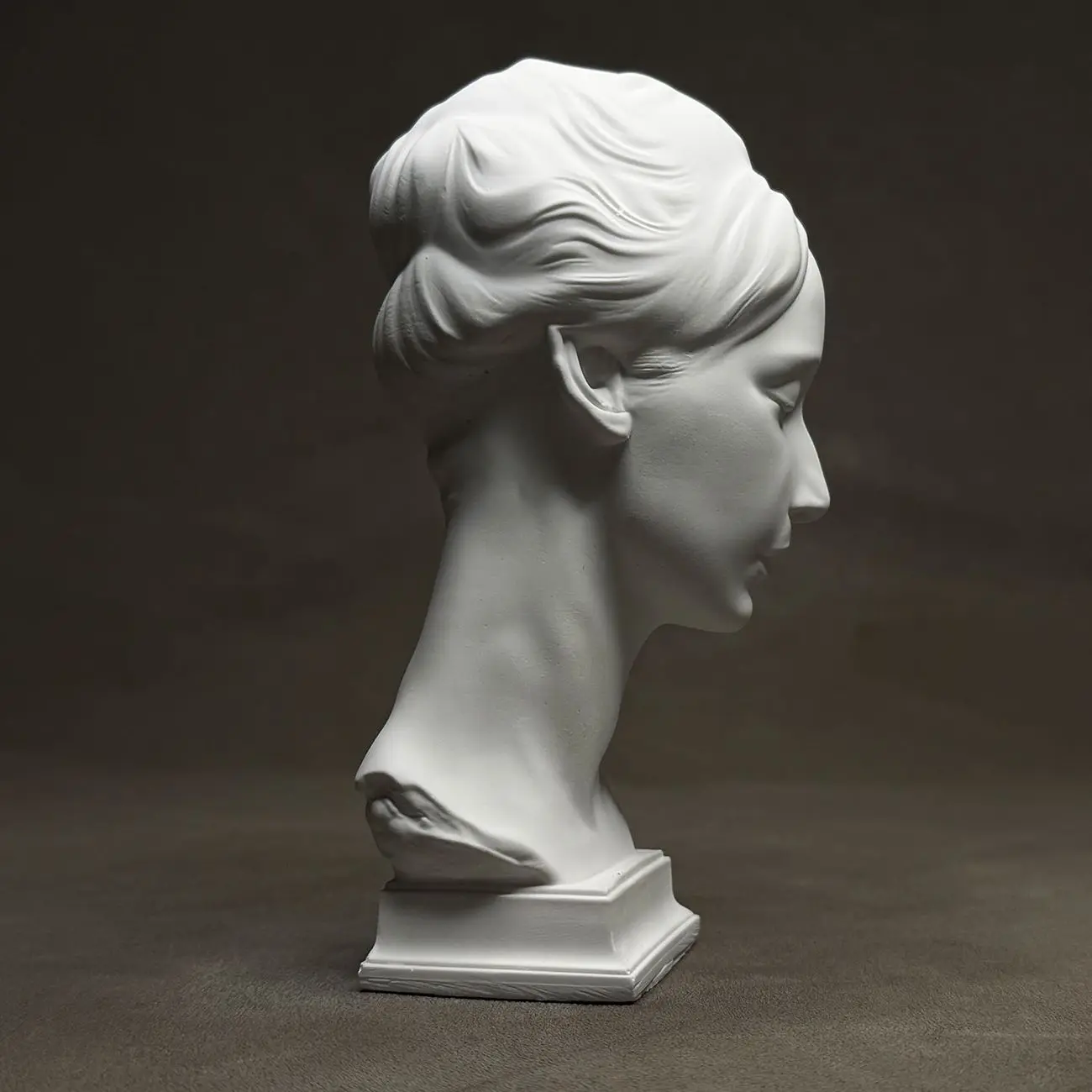Classical Young Lady Plaster Bust Sculpture European Female Portrait Sketch Drawing Model Desktop Home Study Art Decor - view 6